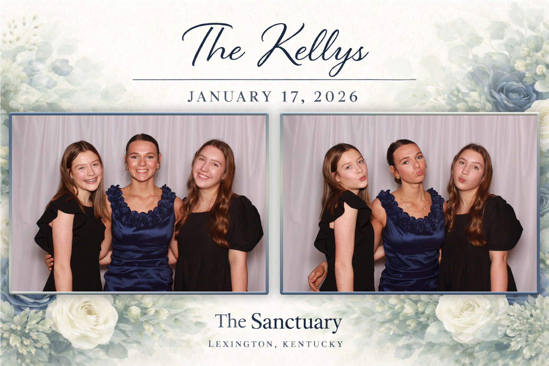 Wedding photo booth 4x6 print example in Central Kentucky