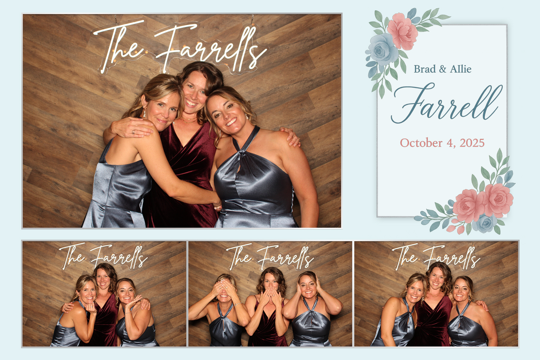 Elegant wedding photo booth prints in Lexington Kentucky